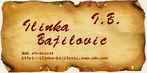 Ilinka Bajilović vizit kartica